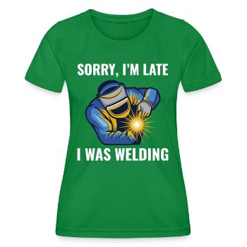 Welding Welder Metal Construction Ironworker - Women's Functional T-Shirt - kelly green - Front - AI Model Female 172 dark (172cm)