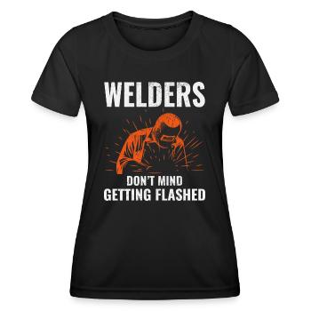 Schweißschweißer Metallbau Eisenarbeiter - Frauen Funktions-T-Shirt - Schwarz - Vorne - AI Model Female 172 light (172cm)