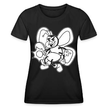 Table Tennis Biene Pingpong Outfit Bienen - Frauen Funktions-T-Shirt - Schwarz - Vorne - AI Model Female 172 light (172cm)