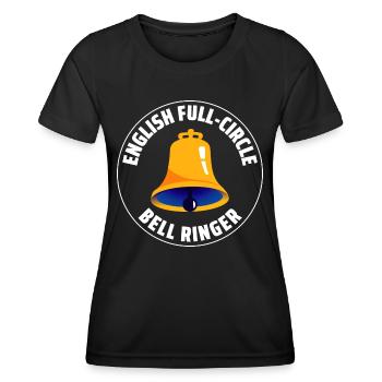 Englisch Full-Circle Bell Ringer Klingeln UK England - Frauen Funktions-T-Shirt - Schwarz - Vorne - AI Model Female 172 light (172cm)