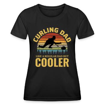 Eisstockschießen Kehren Winter Eissport Papa Vatertag - Frauen Funktions-T-Shirt - Schwarz - Vorne - AI Model Female 172 light (172cm)