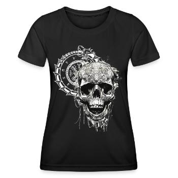 Vikings Rune nordique Vikings Valhalla Vikings - T-shirt sport Femme - noir - Devant - AI Model Female 172 light (172cm)