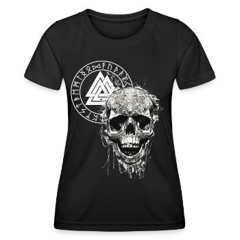 Vikings Nordic Rune Vikings Valhalla Vikings - Women's Functional T-Shirt - black - Front - AI Model Female 172 light (172cm)