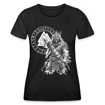 Vikings Rune nordique Vikings Valhalla Vikings - T-shirt sport Femme - noir - Devant - AI Model Female 172 light (172cm)