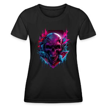 Skull Colorful Cloud - Frauen Funktions-T-Shirt - Schwarz - Vorne - AI Model Female 172 light (172cm)