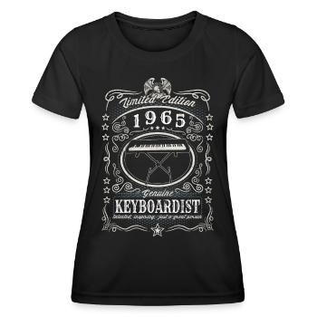 Vintage 1965 Keyboardist Geburtstag Geschenk Hobby - Frauen Funktions-T-Shirt - Schwarz - Vorne - AI Model Female 172 light (172cm)