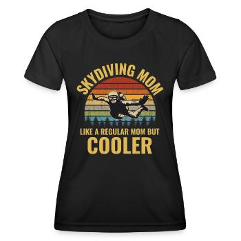 Fallschirmspringen Fallschirmspringer Fallschirmspringer Mama - Frauen Funktions-T-Shirt - Schwarz - Vorne - AI Model Female 172 light (172cm)