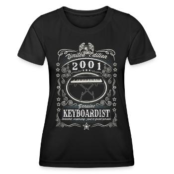 Vintage 2001 Keyboardist Geburtstag Geschenk Hobby - Frauen Funktions-T-Shirt - Schwarz - Vorne - AI Model Female 172 light (172cm)