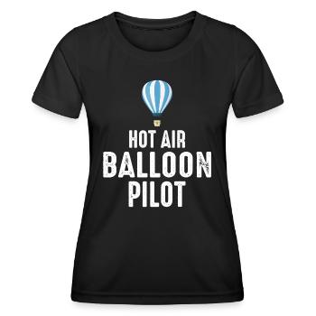 Montgolfière Montgolfière Pilote de montgolfière - T-shirt sport Femme - noir - Devant - AI Model Female 172 light (172cm)