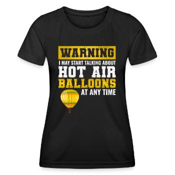 Montgolfière Montgolfière Montgolfière - T-shirt sport Femme - noir - Devant - AI Model Female 172 light (172cm)