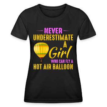 Montgolfière Montgolfière Montgolfière - T-shirt sport Femme - noir - Devant - AI Model Female 172 light (172cm)