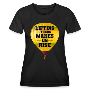 Montgolfière Montgolfière Montgolfière - T-shirt sport Femme - noir - Devant - AI Model Female 172 light (172cm)
