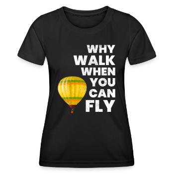 Montgolfière Montgolfière Montgolfière - T-shirt sport Femme - noir - Devant - AI Model Female 172 light (172cm)