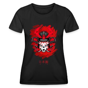 Kitsun Vaporwave Japanese Kami Vaporwave Kitsune - Women's Functional T-Shirt - black - Front - AI Model Female 172 light (172cm)