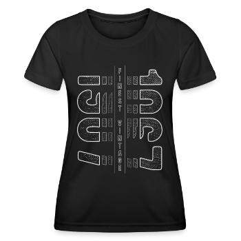 Finest Millésime 1967 Année de naissance 1967 Anniversaire - T-shirt sport Femme - noir - Devant - AI Model Female 172 light (172cm)