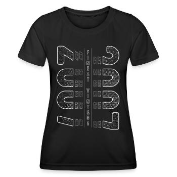 Finest Vintage 2007 Year of birth 2007 Birthday - Women's Functional T-Shirt - black - Front - AI Model Female 172 light (172cm)