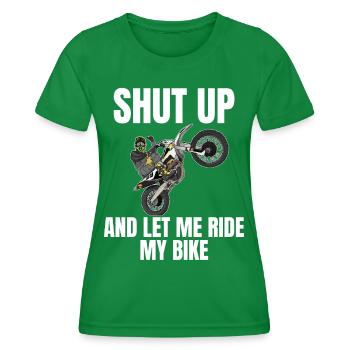 Motocross / Enduro / Freestyle mx / Dirtbike retro - Frauen Funktions-T-Shirt - Kelly Green - Vorne - AI Model Female 172 dark (172cm)