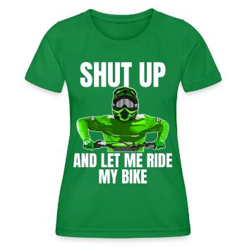 Motocross / Enduro / Freestyle mx / Dirtbike retro - Frauen Funktions-T-Shirt - Kelly Green - Vorne - AI Model Female 172 dark (172cm)