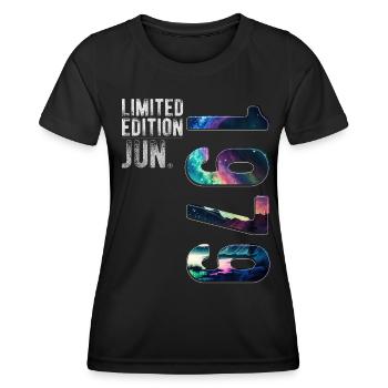 Limited Edition 1979 Juni Geburtstag Nordlichter - Frauen Funktions-T-Shirt - Schwarz - Vorne - AI Model Female 172 light (172cm)