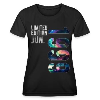 Limited Edition 1999 Juni Geburtstag Nordlichter - Frauen Funktions-T-Shirt - Schwarz - Vorne - AI Model Female 172 light (172cm)