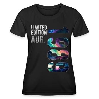 Limited Edition 1989 August Geburtstag Nordlichter - Frauen Funktions-T-Shirt - Schwarz - Vorne - AI Model Female 172 light (172cm)