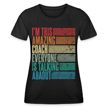 Vintage Coach Coach Gift Retro - Women's Functional T-Shirt - black - Front - AI Model Female 172 light (172cm)