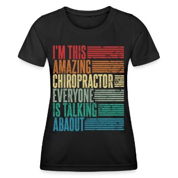 Chiropraticien Chiropraticien Cadeau Rétro - T-shirt sport Femme - noir - Devant - AI Model Female 172 light (172cm)