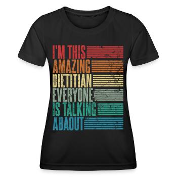Vintage Dietitian Dietitian Gift Retro - Women's Functional T-Shirt - black - Front - AI Model Female 172 light (172cm)