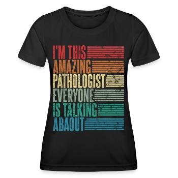 Vintage Pathologe Pathologin Geschenk Retro - Frauen Funktions-T-Shirt - Schwarz - Vorne - AI Model Female 172 light (172cm)