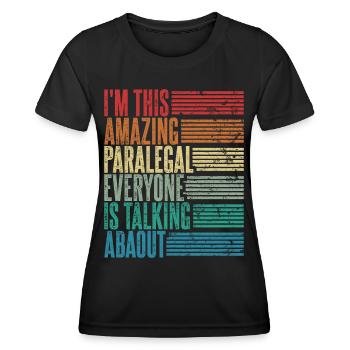 Vintage Rechtsanwaltsfachangestellte Geschenk - Frauen Funktions-T-Shirt - Schwarz - Vorne - AI Model Female 172 light (172cm)