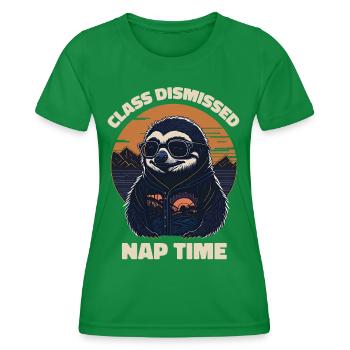 La classe d’enseignant rétro paresseux rejetée Nap - T-shirt sport Femme - vert - Devant - AI Model Female 172 dark (172cm)