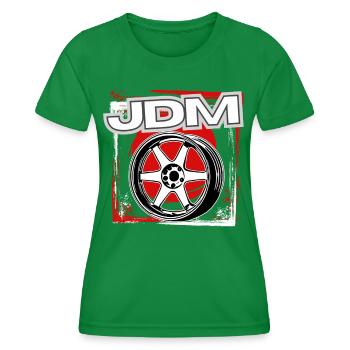 Jdm / Tuning / Turbocompresseur / Jantes / Chiptuning - T-shirt sport Femme - vert - Devant - AI Model Female 172 dark (172cm)