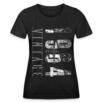 Vintage 1964 Special Edition Year of birth 1964 - Women's Functional T-Shirt - black - Front - AI Model Female 172 light (172cm)