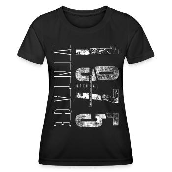 Vintage 1975 Special Edition Geburtsjahr 1975 - Frauen Funktions-T-Shirt - Schwarz - Vorne - AI Model Female 172 light (172cm)