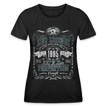 Jahrgang 1995 Geburtsjahr Eine Legende Geburtstag - Frauen Funktions-T-Shirt - Schwarz - Vorne - AI Model Female 172 light (172cm)