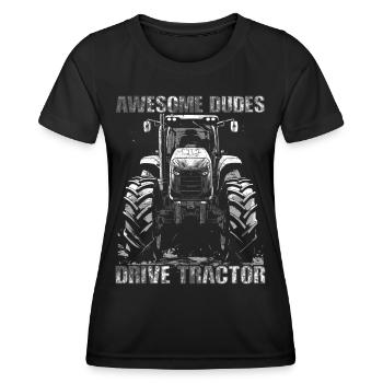 Great Guys Driving Tractor Farmer Farmer Gardener - Women's Functional T-Shirt - black - Front - AI Model Female 172 light (172cm)