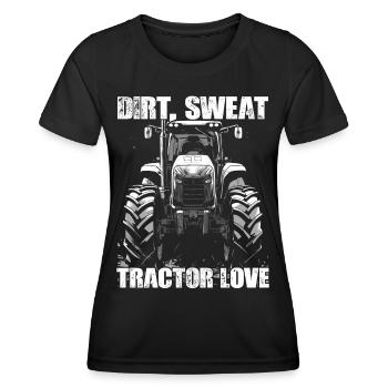 Dirt Sweat Tractor Love Gift Farmer Farmer - Women's Functional T-Shirt - black - Front - AI Model Female 172 light (172cm)
