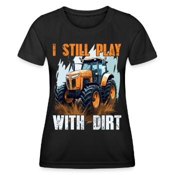 Je suis toujours avec Dirt Traktor Farmer Bauer - T-shirt sport Femme - noir - Devant - AI Model Female 172 light (172cm)