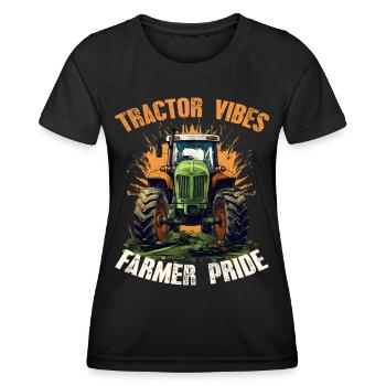 Tractor Vibes Farmer Pride Tractor Agriculture - Women's Functional T-Shirt - black - Front - AI Model Female 172 light (172cm)