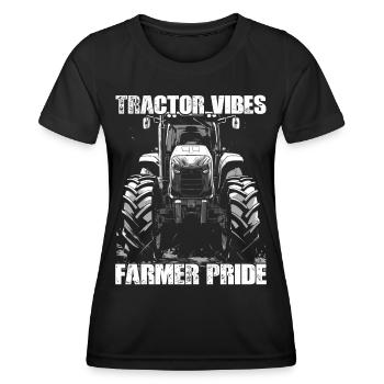 Tractor Vibes Farmer Pride Traktor Bauer Landwirt - T-shirt sport Femme - noir - Devant - AI Model Female 172 light (172cm)