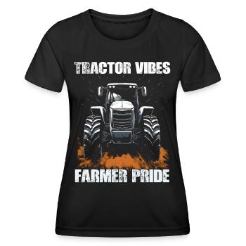 Tractor Vibes Farmer Pride Tractor Agriculture - Women's Functional T-Shirt - black - Front - AI Model Female 172 light (172cm)
