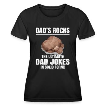 Rock Collecting Rockhounding Funny Geology Dad - Women's Functional T-Shirt - black - Front - AI Model Female 172 light (172cm)