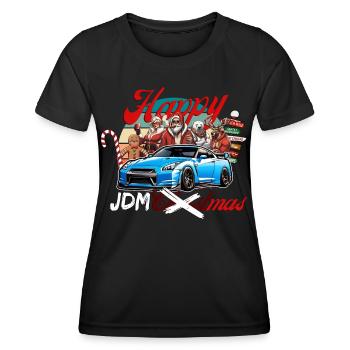 Jdm christmas edition / Tuning Mechanic Costume - Women's Functional T-Shirt - black - Front - AI Model Female 172 light (172cm)