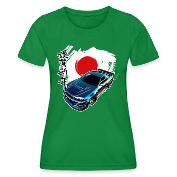 Jdm / Tuning / Turbocompresseur / Jantes / Chiptuning - T-shirt sport Femme - vert - Devant - AI Model Female 172 dark (172cm)