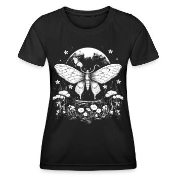 Fairycore Cottagecore Esthétique Fée Grunge Lune - T-shirt sport Femme - noir - Devant - AI Model Female 172 light (172cm)