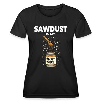 Lumberjack Woodworker Woodcutter Carpenter Funny - Women's Functional T-Shirt - black - Front - AI Model Female 172 light (172cm)