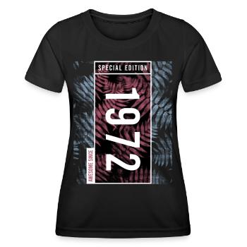 Special Edition 1972 Birthday Urban Graphic - Women's Functional T-Shirt - black - Front - AI Model Female 172 light (172cm)