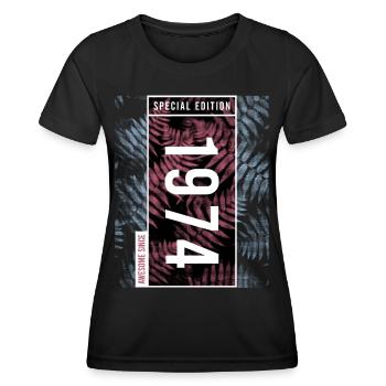 Special Edition 1974 Birthday Urban Graphic - Women's Functional T-Shirt - black - Front - AI Model Female 172 light (172cm)