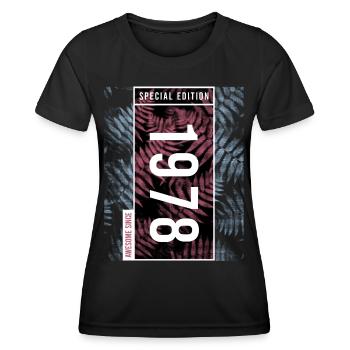 Special Edition 1978 Birthday Urban Graphic - Women's Functional T-Shirt - black - Front - AI Model Female 172 light (172cm)