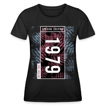 Special Edition 1979 Birthday Urban Graphic - Women's Functional T-Shirt - black - Front - AI Model Female 172 light (172cm)